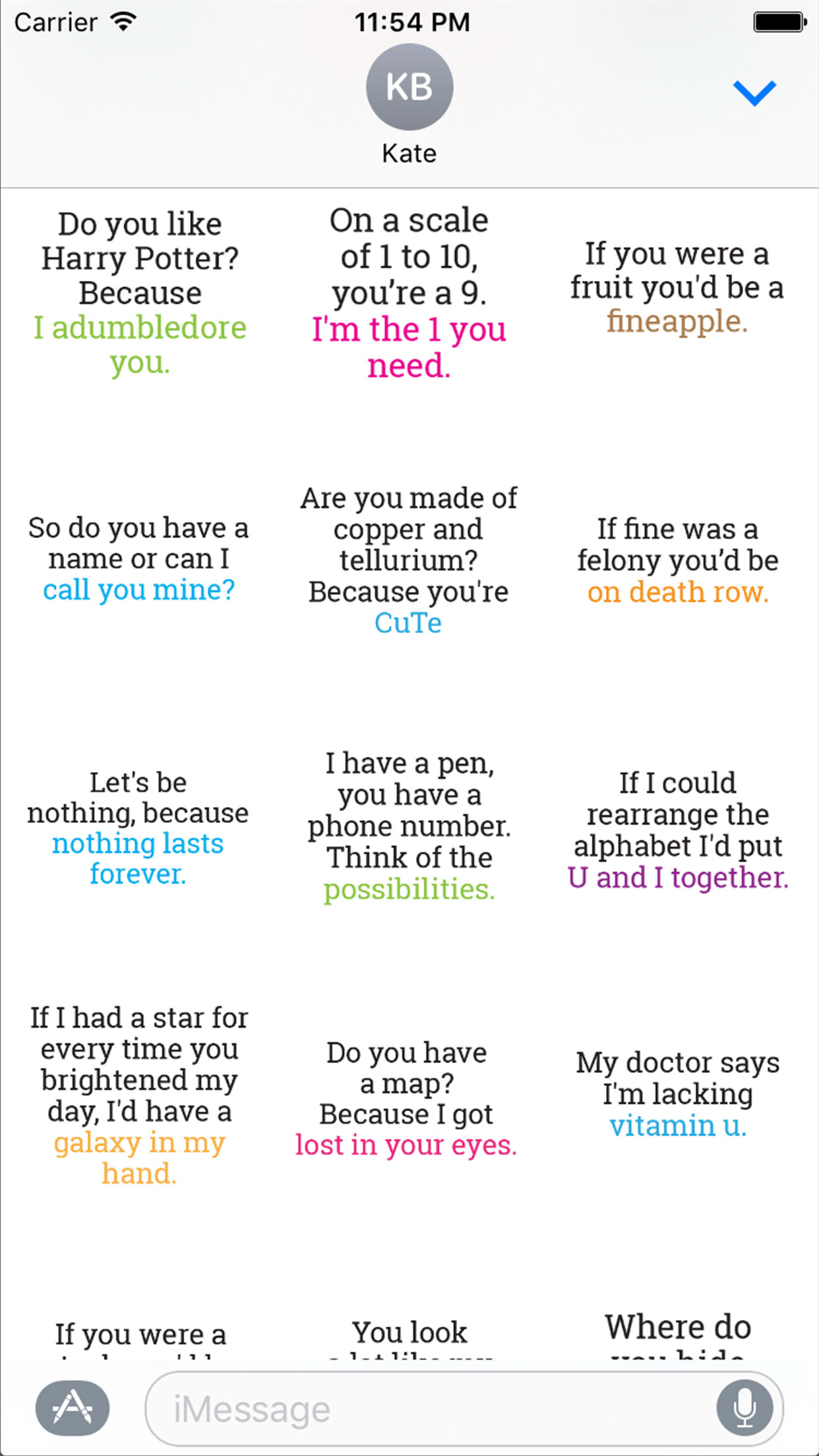 Pick-up Line Stickers for iMessage screenshot 3