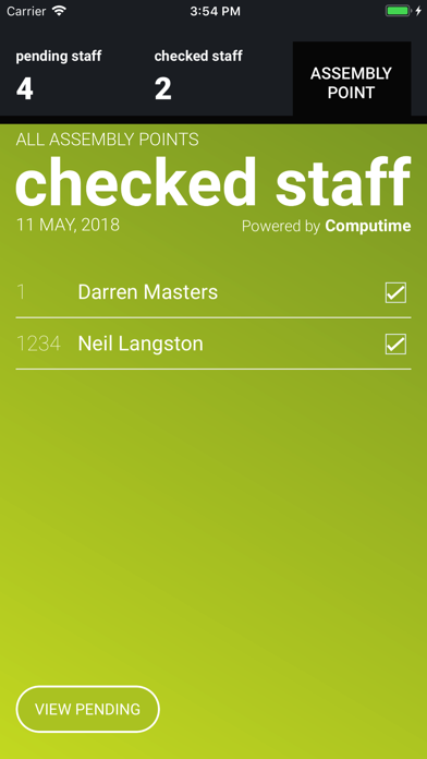 Screenshot #2 pour Computime Muster App