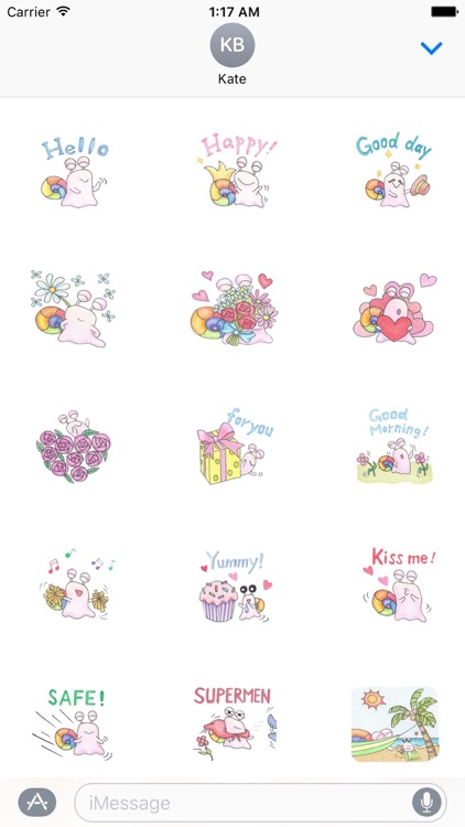Cute Rainbow Snail Sticker