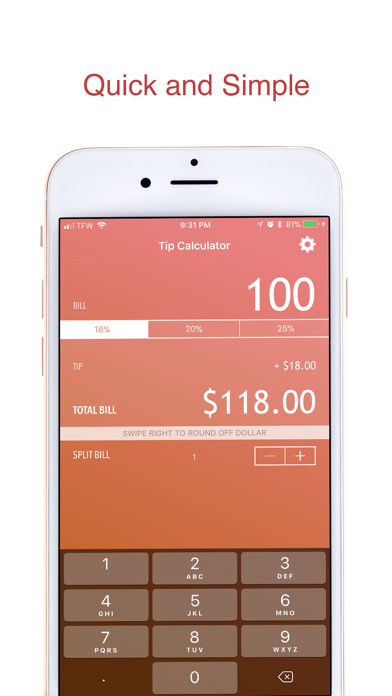 Screenshot #1 pour A Tip Calculator