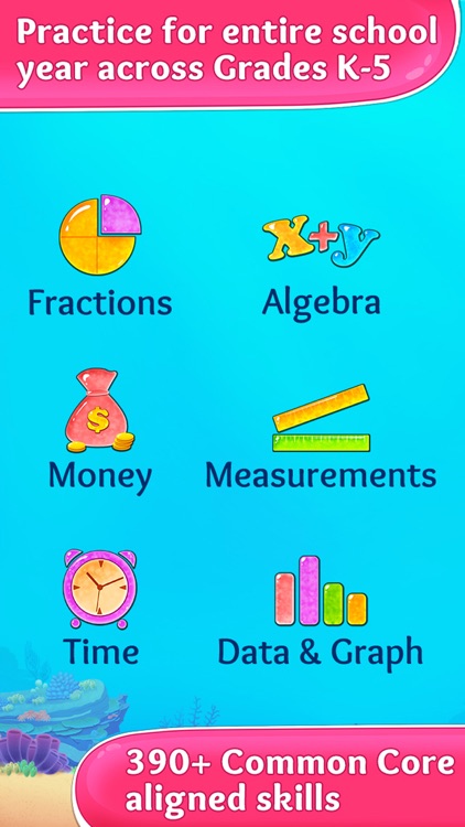 Grades K to 5 Summer Math Learning Games for Kids