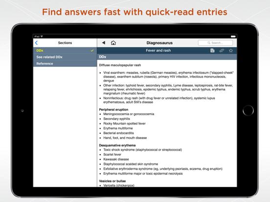 Diagnosaurus® DDx iPad app afbeelding 2