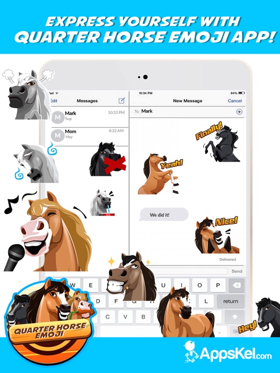 American Quarter-Horse Emoji iPad screenshot 3 - Utilities app