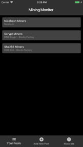 Crypto Mining Monitor screenshot