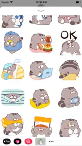 Chubby Cat Animated Stickers screenshot #2 for iPhone