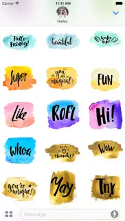 watercolor stickers & words iphone screenshot 2