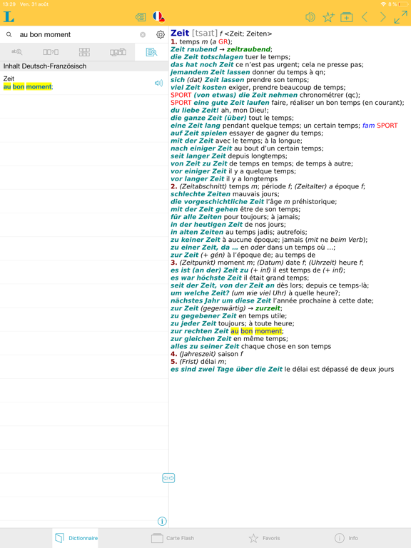 Screenshot #5 pour Allemand Dictionnaire Grand