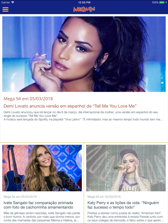 Mega 94 iPad screenshot 2 - Music app