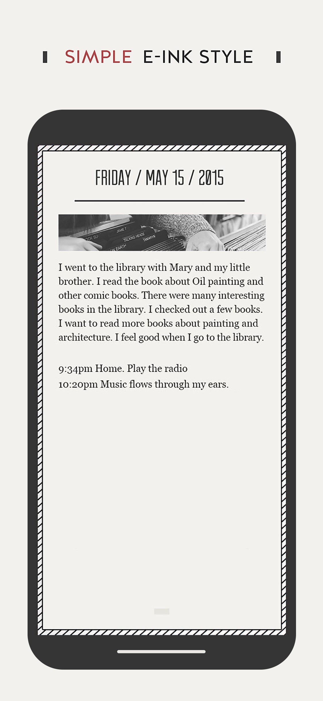 Screenshot do app DayGram - One line a day diary