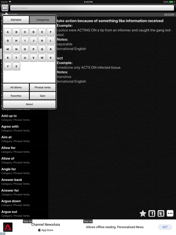 Screenshot #5 pour Pocket English Idioms