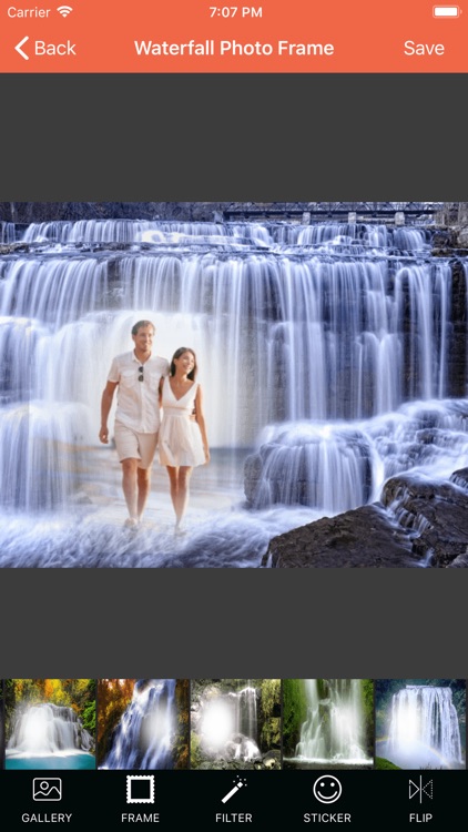 Waterfall Photo Frame