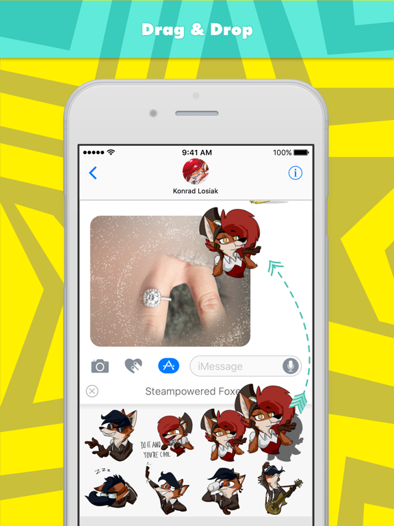 Steampowered Foxes stickers for iMessage iPad screenshot 1 - Stickers app