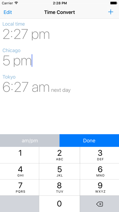 The Time Zone Converter App Screenshot