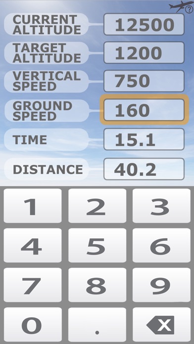 Screenshot #1 pour Aviation Descent Calculator