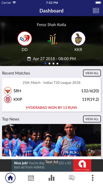 IPL 2k18 Live Score