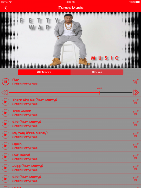 Fetty Wap Official iPad screenshot 2 - Music app