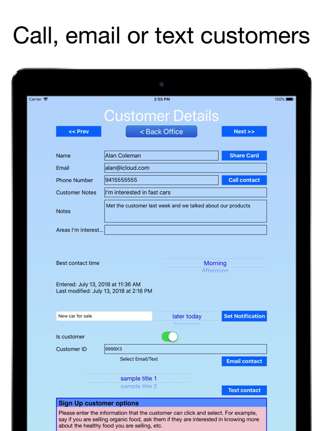 TAP SignUP CRM iPad(圖5)-速報App