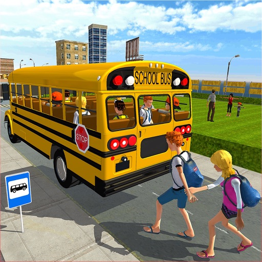 Modern City School Bus icon