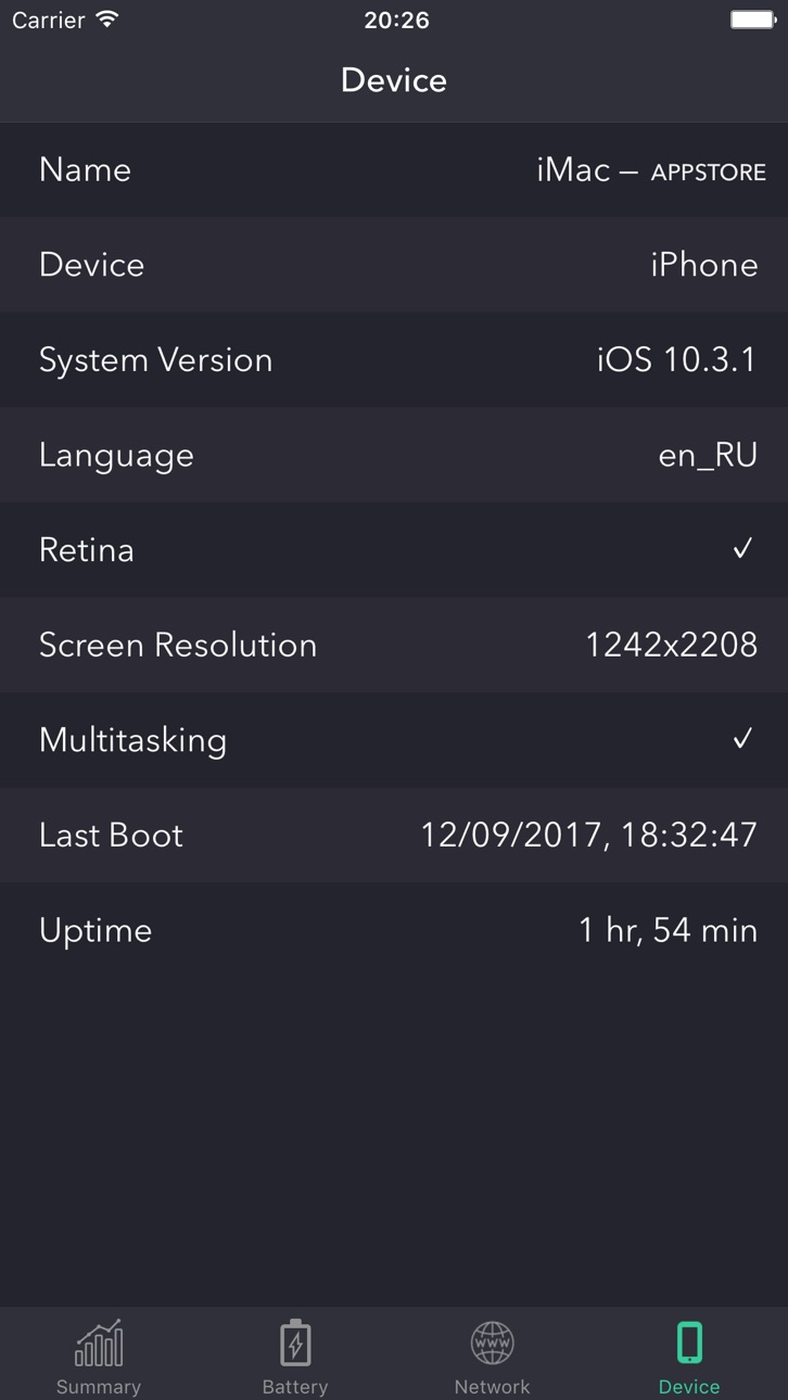 iPhone screenshot
