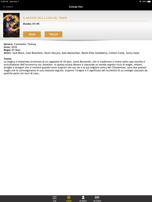 Screenshot #5 pour Webtic Cinema Teatro Olbia