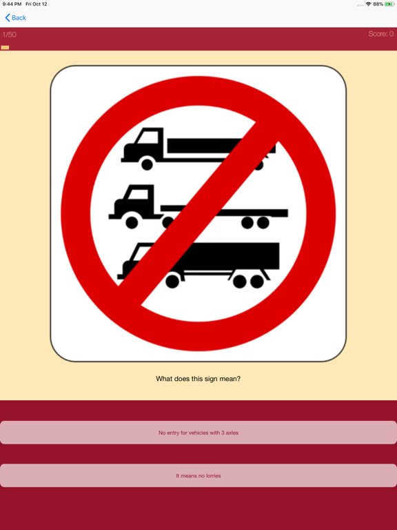 Screenshot #5 pour Singapore Driving Quiz App