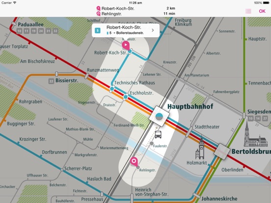 Screenshot #6 pour Freiburg Rail Map Lite