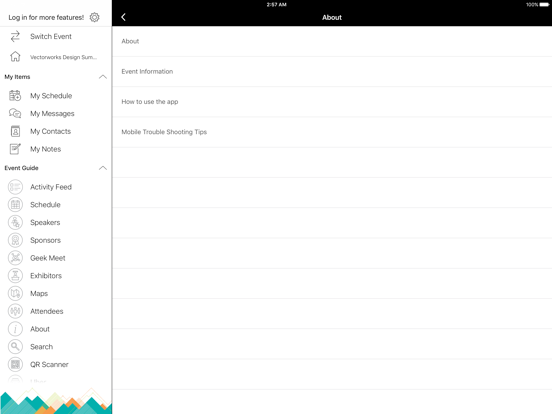 Vectorworks Design Summit iPad screenshot