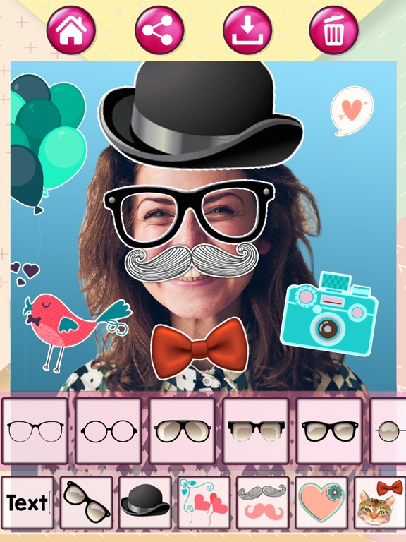 Stickers – Face Camera Booth iPad screenshot