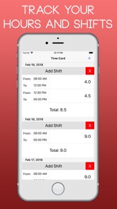 Time Card App - Track Hours screenshot #1 for iPhone