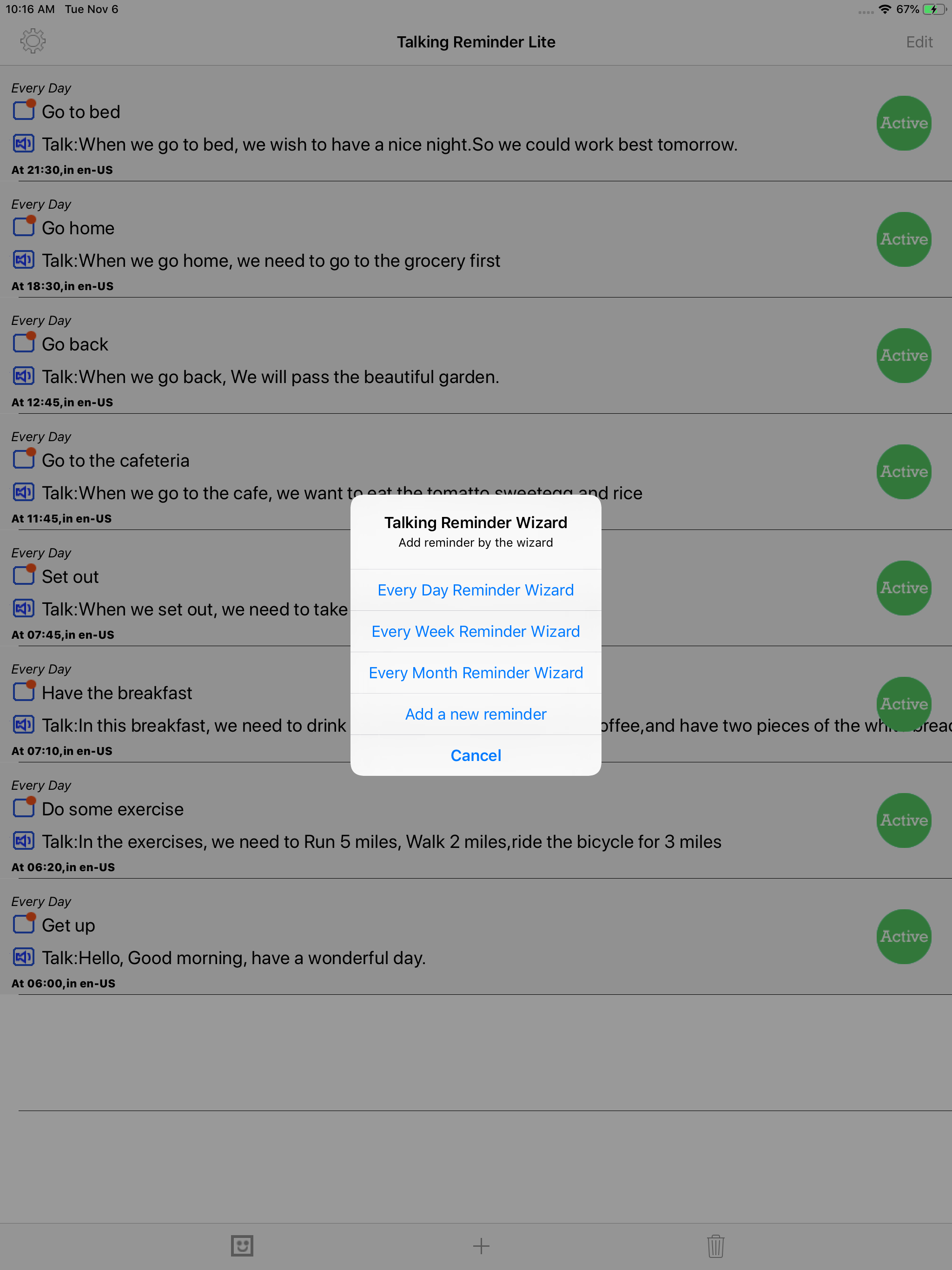 Talking Reminder Lite