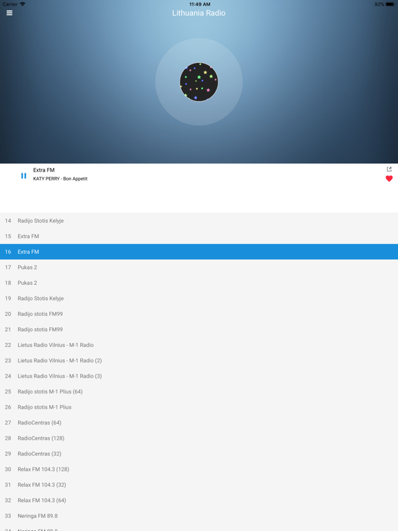 Lithuanian Radio FM: Lietuvos iPad screenshot 5 - Music app