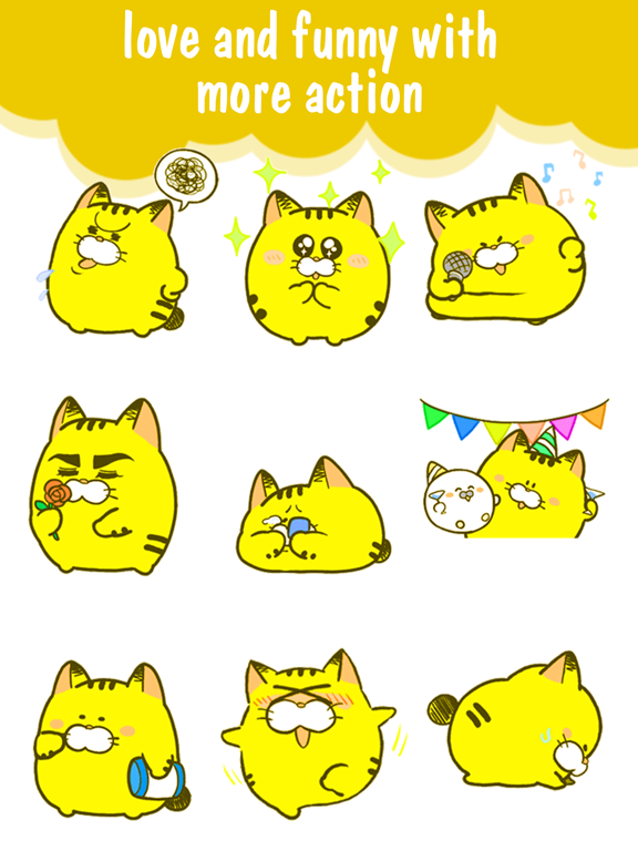 Screenshot #5 pour Pudgy Cat Yellow Animated