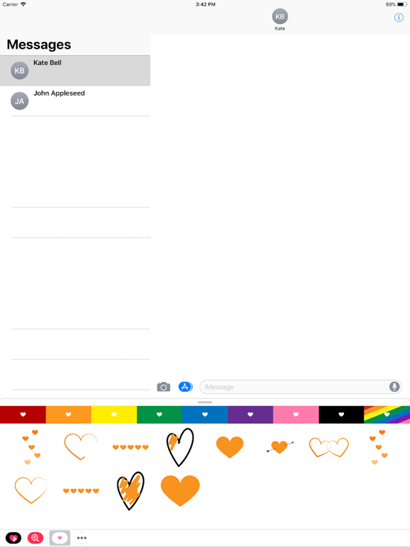 .hearts iPad screenshot 6 - Stickers app
