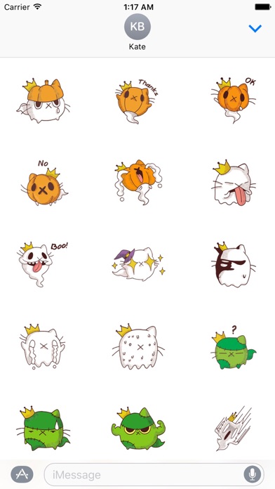 Halloween of Cute Cat Sticker screenshot 2