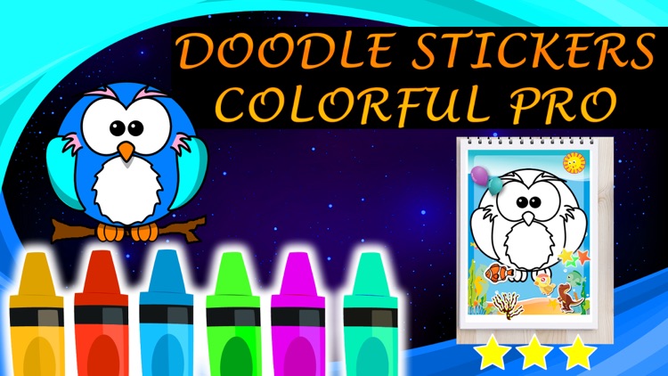 Doodle Stickers Colorful Pro