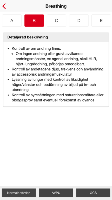 ABCDE konceptet App skärmdump