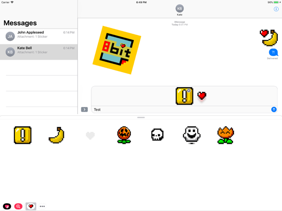 8 bit art iPad screenshot 1 - Stickers app