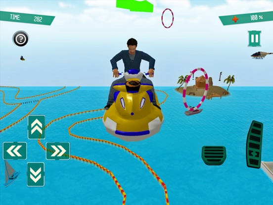 Flying Jetski Simulator 2018 iPad screenshot 4 - Games app