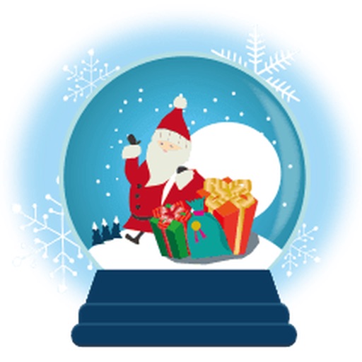 Snow Globe Christmas Sticker icon