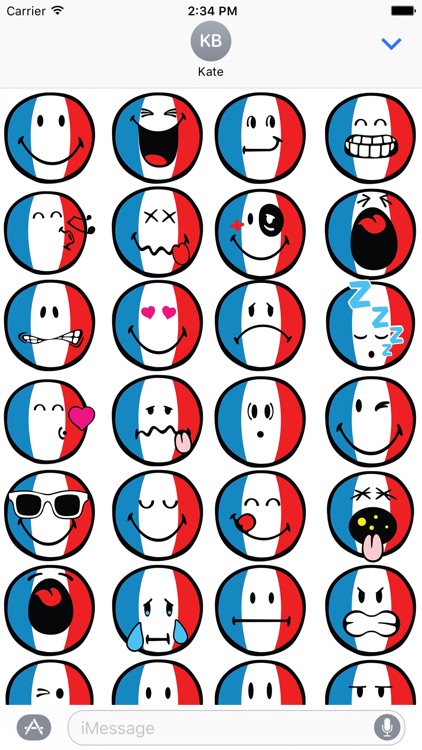 Smiley French Flags