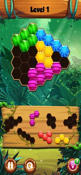 Game screenshot джунгли шестиугольник паззл hack