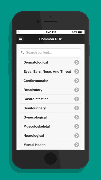 Common Differential Diagnosis