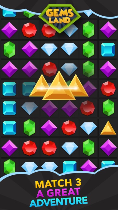 Screenshot #1 pour Gems Land: jewels and a color puzzle game
