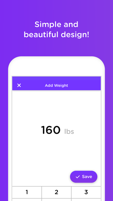 Screenshot #2 pour Simple Scale: Weight Tracker App