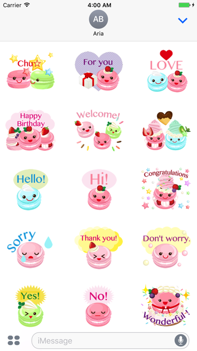 How to cancel & delete Sweet Macaroon Sticker from iphone & ipad 1
