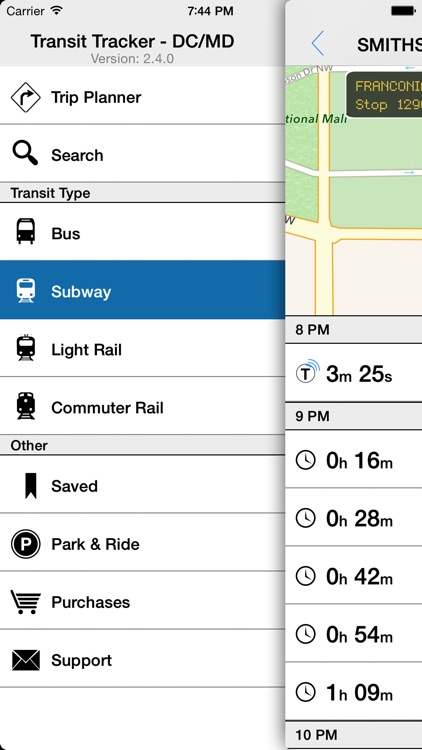 Transit Tracker - DC/Maryland