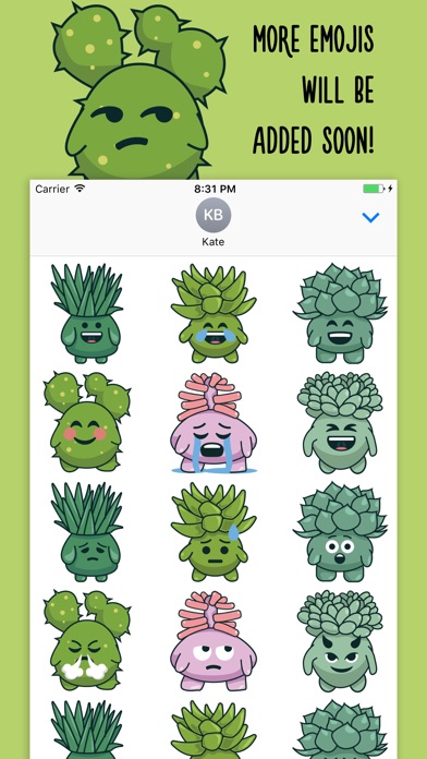 Succulent Plants and Cacti Emoji Stickers screenshot 2