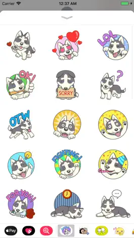 Game screenshot Husky Dog Stickers apk