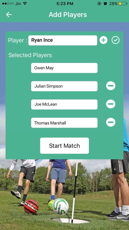 Footgolf Leaderboard