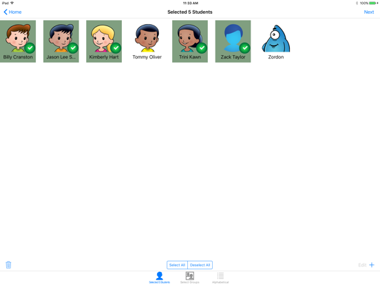 Using I and Me Fun Deck iPad screenshot